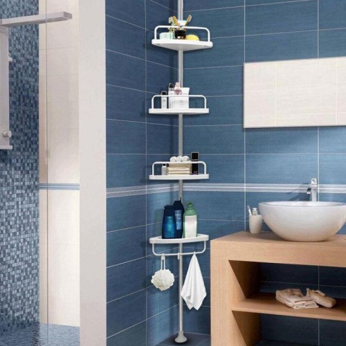 Угловая полка для ванной 4 яруса (260х33см), до 16кг, Multi Corner Shelf GY-18