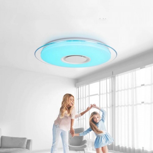 Світильник стельовий (60W, 38см) з Bluetooth+куль, RGB Lamp