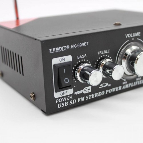Усилитель звука двухканальный с USB и Bluetooth + пульт ДУ, UKC AK-699BT Усилитель звука двухканальный с USB и Bluetooth + пульт ДУ, UKC AK-699BT