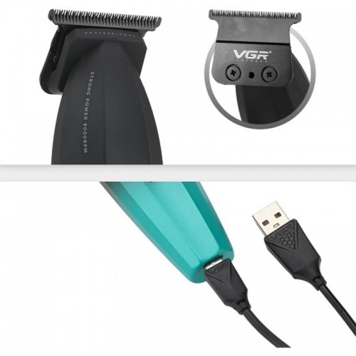 Акумуляторна машинка для стрижки + 4 насадки, з USB, VGR V906 Акумуляторна машинка для стрижки + 4 насадки, з USB, VGR V906