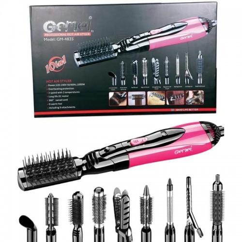 Фен стайлер для волосся 10 в 1 Gemei Professional GM-4835