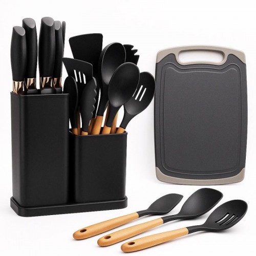 Набір кухонного приладдя, 19 предметів Kitchen Set, Чорний