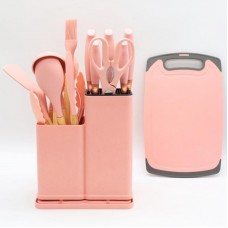 Набір кухонного приладдя 19 предметів Kitchen Set рожевий