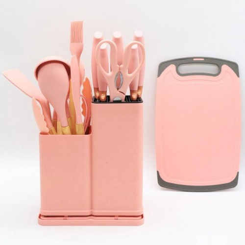 Набір кухонного приладдя, 19 предметів Kitchen Set, Рожевий