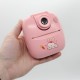 Фотокамера миттєвого друку з селфі + Рулон паперу 1шт, від USB, M4, Рожевий