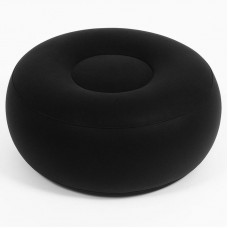 Надувне крісло з пуфиком 2в1 (116х98х83см, до 100кг) Air Sofa + насос, Чорний