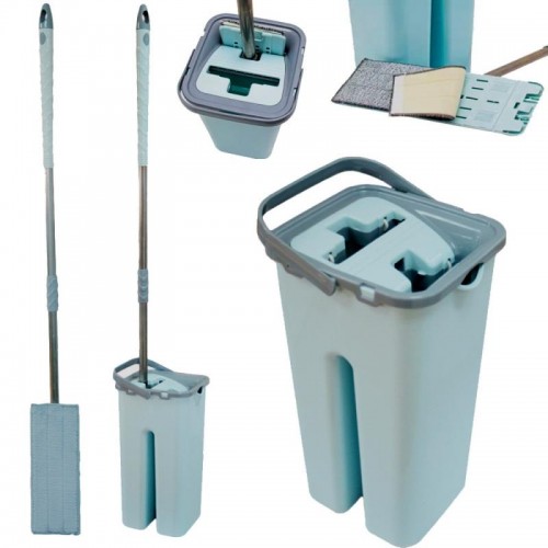 Набор швабра лентяйка + ведро 2 в 1, 3,5л, Scratch Cleaning Mop, Бирозовая