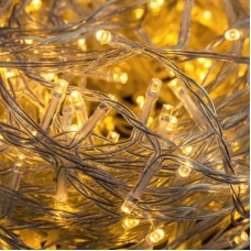 LED гірлянда нитка 9м 100 світлодіодів теплий білий на проводі
