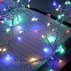 Гірлянда Роса феєрверк, від мережі, 100м, 2000LED, пульт, сріблястий провід, Різнокольорова
