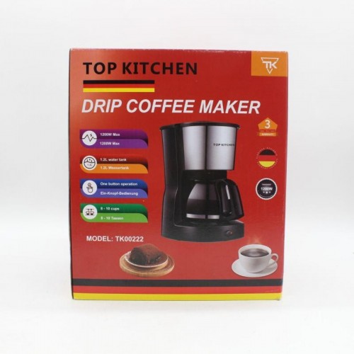 Капельная кофеварка с подогревом, 1,2л, 1200Вт, Top Kitchen TK00222 Капельная кофеварка с подогревом, 1,2л, 1200Вт, Top Kitchen TK00222