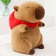 Мягкая игрушка Капибара с клубничкой, 30см