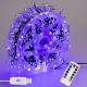 Гірлянда Роса мішура від USB, 100м, 2000LED+пульт, Синій