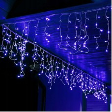 Гірлянда Роса мішура від USB 100м 2000LED з пультом ДУ Синій