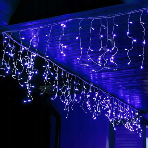 Гірлянда Роса мішура від USB, 100м, 2000LED+пульт, Синій Гірлянда Роса мішура від USB, 100м, 2000LED+пульт, Синій