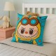 Декоративна подушка Лабубу, 40х40 см, Жовта
