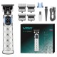 Аккумуляторная машинка для стрижки +4 насадки, от USB, VGR V-942, Белый / Мужской триммер для стрижки волос