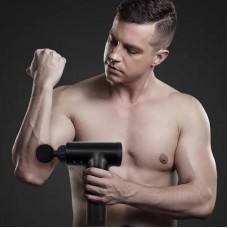 Портативний масажер Fascial Gun KH-320 з USB, 6 режимів, 4 насадки