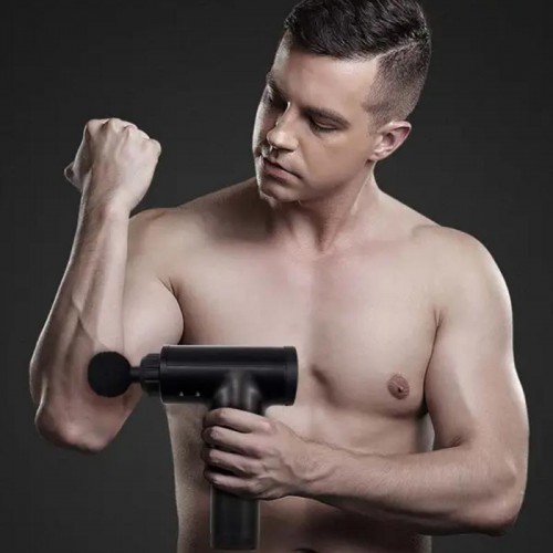 Портативный массажер для тела Fascial Gun KH-320, с USB, Черный / Вибромассажер пистолет Портативный массажер для тела Fascial Gun KH-320, с USB, Черный / Вибромассажер пистолет