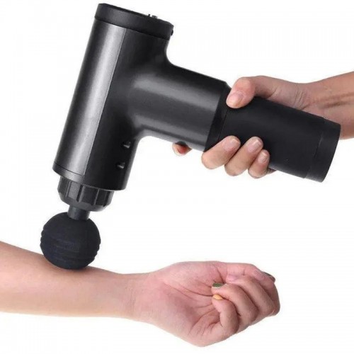 Портативный массажер для тела Fascial Gun KH-320, с USB, Черный / Вибромассажер пистолет Портативный массажер для тела Fascial Gun KH-320, с USB, Черный / Вибромассажер пистолет