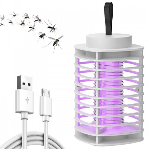 Лампа пастка для комарів Y15, з USB та петелькою, Біла