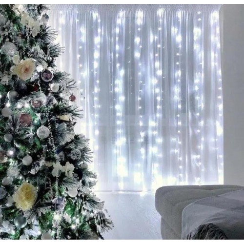 Гірлянда Водоспад, від мережі, 3х1, 5 м, 240 LED, Біле світло