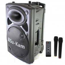 Портативная колонка з 2 мікрофонами +Пульт, USB, Bluetooth, Su-Kam BT 120D