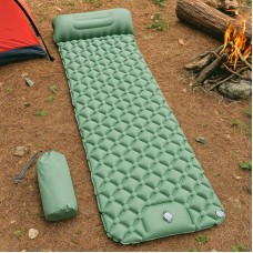 Надувний матрац з подушкою 188х58см Outdoor Sleeping зелений