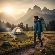 Надувний матрац з подушкою 188х58см Outdoor Sleeping зелений