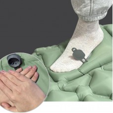 Надувний матрац з подушкою 188х58см Outdoor Sleeping зелений