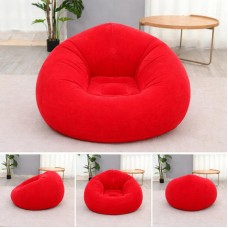 Надувне крісло-пуф Inflatable Sofa / Надувне крісло-мішок 110×110×85 см Червоний
