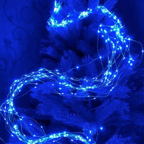 Гирлянда-нить «Конский хвост» Капля росы, 3м, 220В, 300 LED, Синяя Гирлянда-нить «Конский хвост» Капля росы, 3м, 220В, 300 LED, Синяя