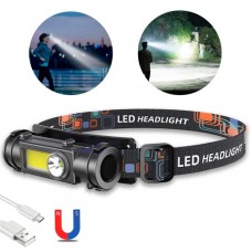 Акумуляторний ліхтар налобний 2в1 BL 211, з магнітом та USB зарядкою