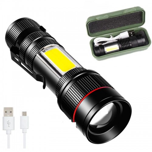 Ручной аккумуляторный фонарик с USB зарядкой и ZOOM, BL 520