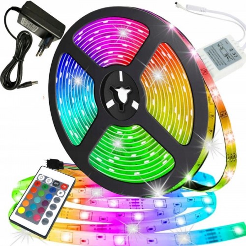 Набір 2 шт - Світлодіодна Led стрічка 5м, 5050 RGB, з пультом керування Набір 2 шт - Світлодіодна Led стрічка 5м, 5050 RGB, з пультом керування
