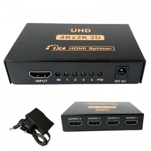 Спліттер HDMI 1*4 Splitter 4K2K