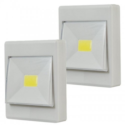 Комплект 2 шт Переносной LED светильник 3W с магнитом и липучкой COB Light Switch