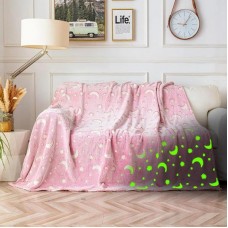 Дитячий плед світиться в темряві Magic Blanket 150х100 см рожевий