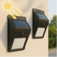 Комплект 2шт Уличный LED фонарь с солнечной панелью, 20LED