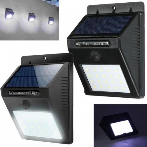 Комплект 2шт Вуличний LED ліхтар із сонячною панеллю, 20LED