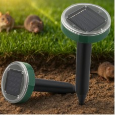 Комплект 2шт Ультразвуковой отпугиватель кротов, насекомых и грызунов, Garden Pro