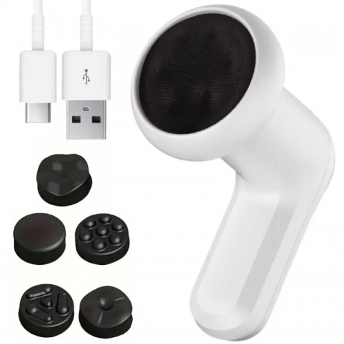 Антицелюлітний масажер для тіла + 5 насадок, USB, YX-720, Білий