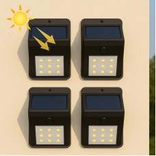 Комплект 4шт Уличный LED фонарь с солнечной панелью, 20LED