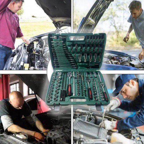 Автомобільний набір інструментів 216 предметів, у кейсі