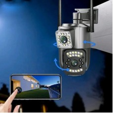 IP-камера Wi-Fi SC03 4 Мп вуличная з двома лінзами для відеоспостереження