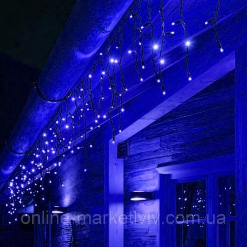 Вулична гірлянда Штора Бахрома 10х1, 5м, 200 LED, 220V Синій