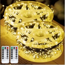 Комплект 2шт Гирлянда Роса фейерверк от USB, 20м, 600LED + пульт