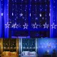 Гірлянда Штора «Зірка», від мережі, 3м, 120LED + пульт, Біле світло