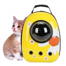 Рюкзак для переноски тварин до 10 кг з іллюмінатором CosmoPet Жовта-ромашка