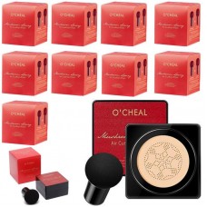 Набір 10шт Тональний крем кушон для обличчя Beauty Linasi Red O`CHEAL, Натуральний відтінок