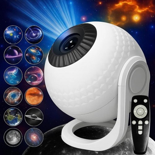 Проектор зоряного неба 12 слайдів + пульт, від USB, Galaxy Projector AT-T08